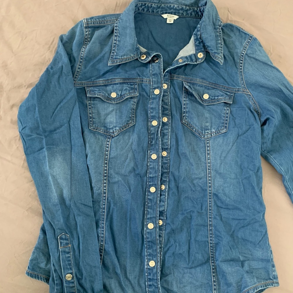 Guess denim shirt size medium